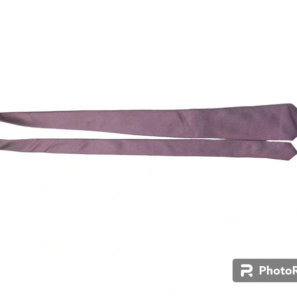 The Men's Store Classic Red Textured Silk Tie - Picture 6 of 6